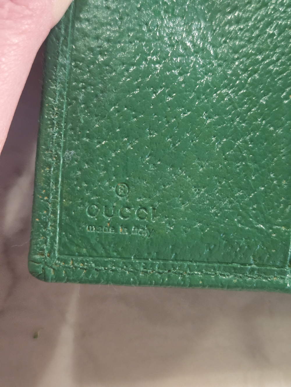 Gucci Green And Blue Leather Wallet with Silver G-Clasp - Picture 7 of 15